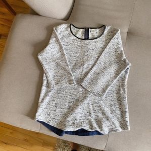 Two-toned cable knit sweater